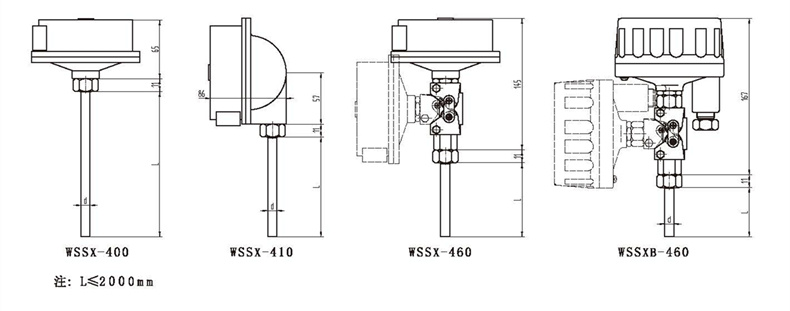 WSSX工業雙金屬溫度計（電接點型無固定裝置）_http://m.r260.cn_雙金屬溫度計_第3張